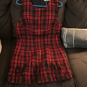 Band New with tag! Antonio Melani plaid dress with feather bottom